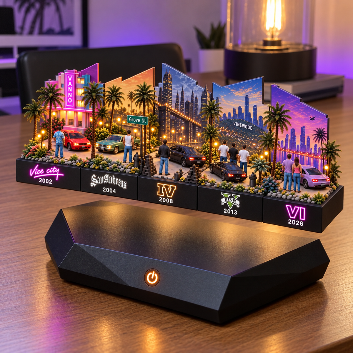Levitating City Lamp