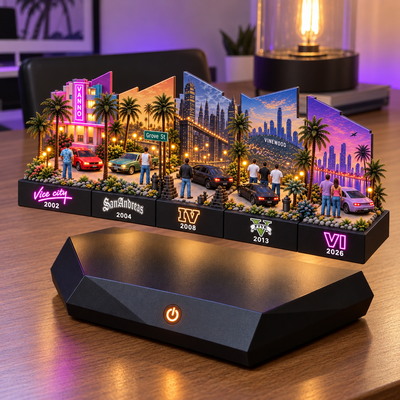 Levitating City Lamp